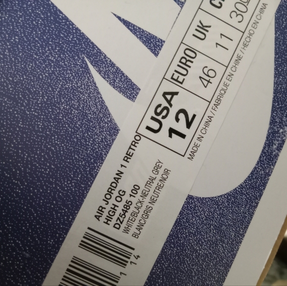 NEW Nike Air Jordan 1 Retro High OG Shoes "Rare Air" DZ5485-100 Men Size 12 - Picture 7 of 9